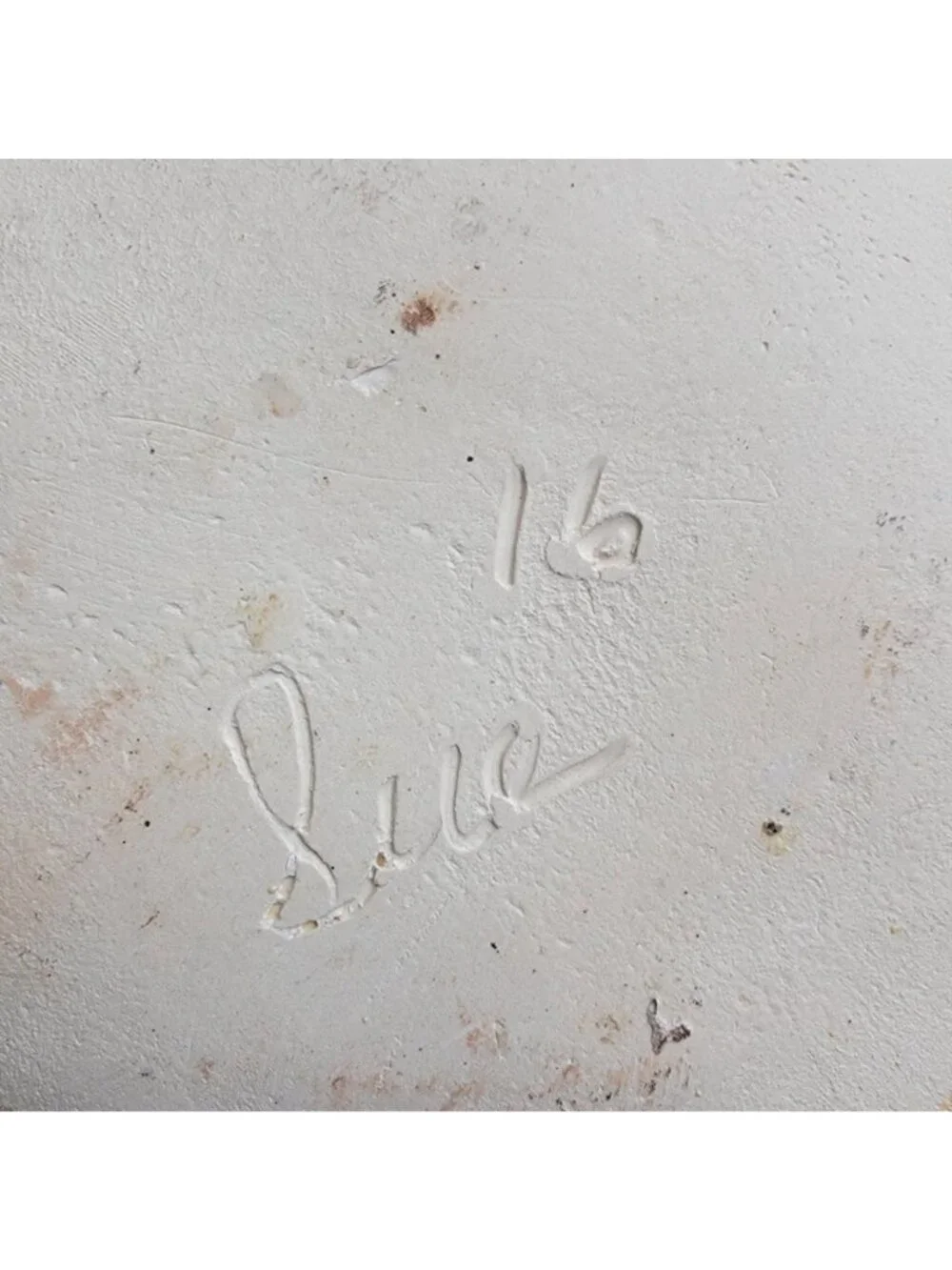 Signed Art Pottery Centerpiece Dish With Fern Imprint